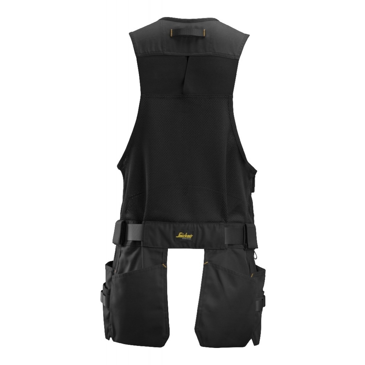 Gilet Outil Haute Visibilité Snickers Allroundwork - Orange/Noir Taille S - Poches Renforcées Cordura Et Bandes Réfléchissantes