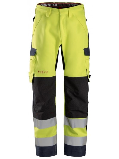 Pantalon imperméable en Shell ProtecWork haute visibilité Classe 2 SNICKERS 6563