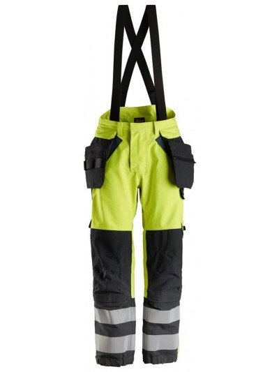 Pantalon GORE-TEX imperméable avec poches holster haute visibilité Protecwork Classe 2 SNICKERS 6568
