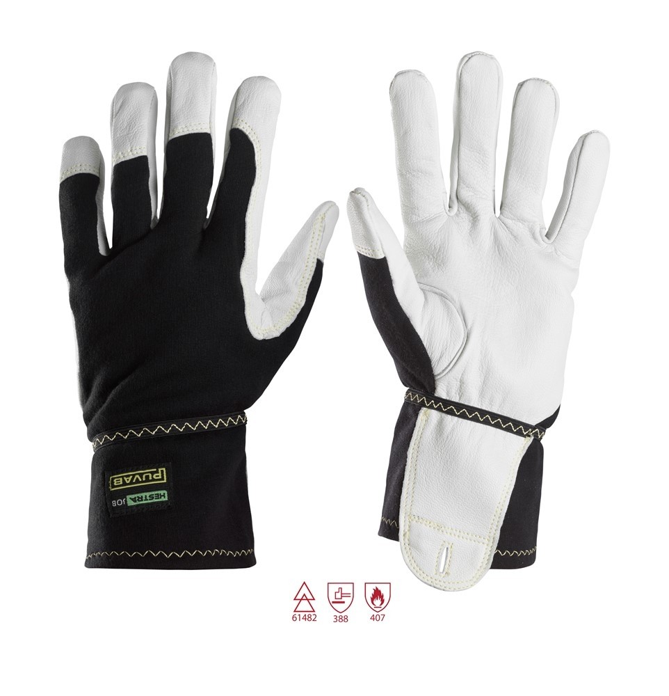 Gants de jardinage en cuir de chèvre Yardworks, protection contre les  chocs, hommes, tailles variées, gris