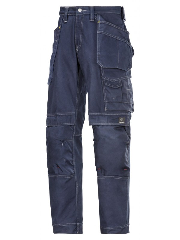 Pantalon d'artisan avec poches holster, Confort coton marine