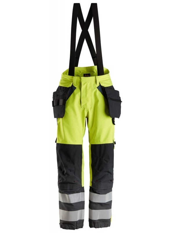 Pantalon GORE-TEX imperméable avec poches holster haute visibilité Protecwork Classe 2 SNICKERS 6568