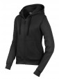 Sweat-shirt à capuche zippé pour femmes noir