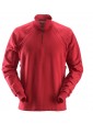 Sweat shirt zippé avec Multi pocket rouge