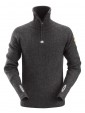 Pull en laine 1/2 zip anthracite