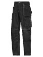 Pantalon d'artisan avec poches holster, Confort coton noir