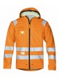 Veste de pluie PU haute visibilité, Classe 3 orange